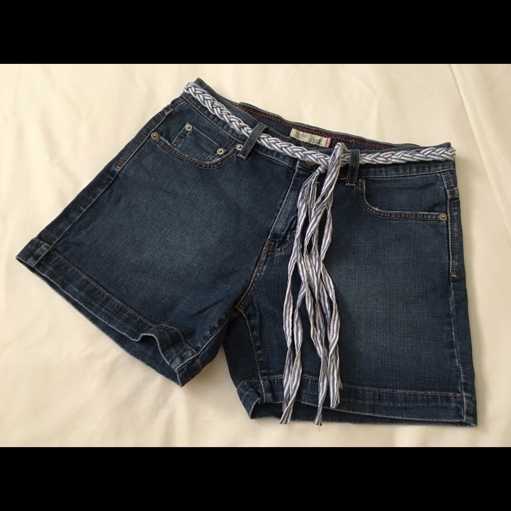 Levi's 515 shorts with belt.